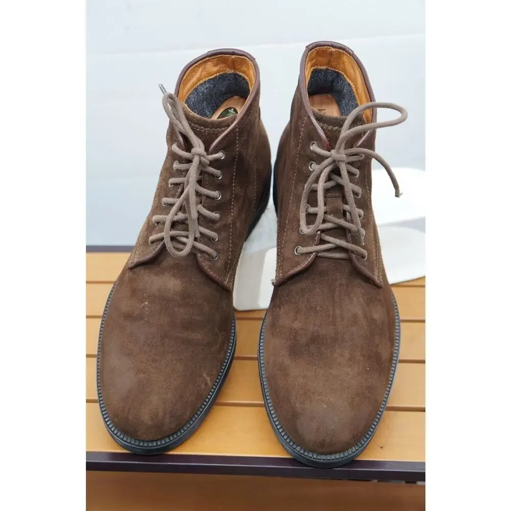 Aquatalia Harvey Waxy Suede Waterproof 6 eye Boots 9.5 EU / 10.5 US ITALY RARE